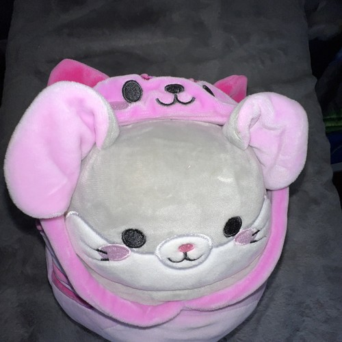 KELLYTOY SQUISHMALLOWS FIDALNA MOUSE IN A BABY CAT COSTUME HTF EXCLUSIVE - Picture 3 of 12