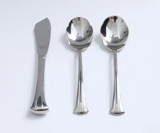 Lot of 3 Gorham TRILOGY Design Studio 1 Butter Knife 2 Sugar Spoons Stainless