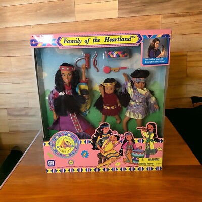 Family of the Heartland Native American Dolls - 1994 Kid Kore 3 Dolls, RARE!