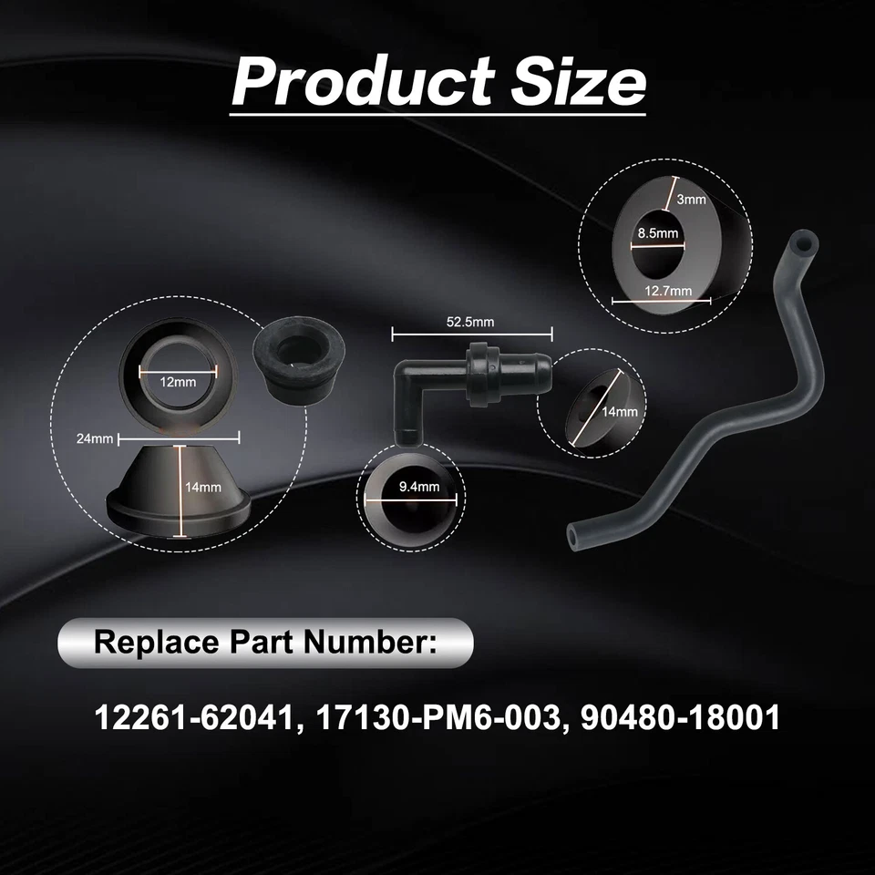 Kit de válvulas PCV con componentes de manguera y ojal para Toyota T100 VCK11 1996-1997 Foto 3 de 4