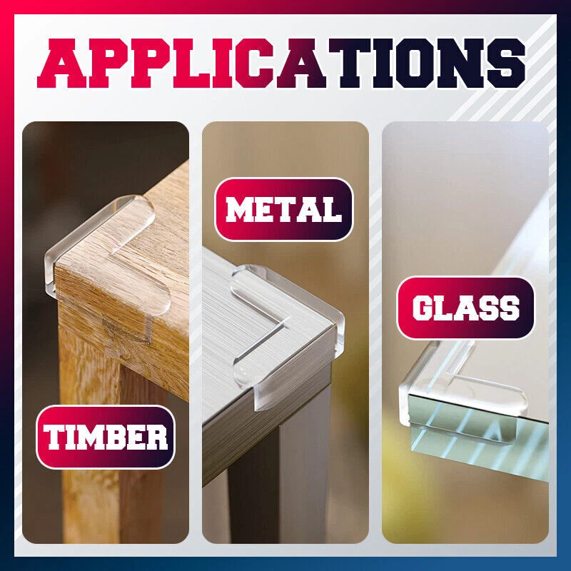 Desk Table Edge Corner Protectors Guards Cushion Baby Child Safety Clear Soft AU - image 2 of 4