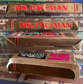 NES Nintendo Tengen Box Lot Pac-Man & Ms. Pac-Man BOXES ONLY Authentic READ DESC