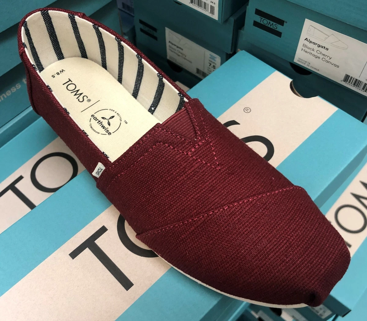 Black cherry store toms shoes