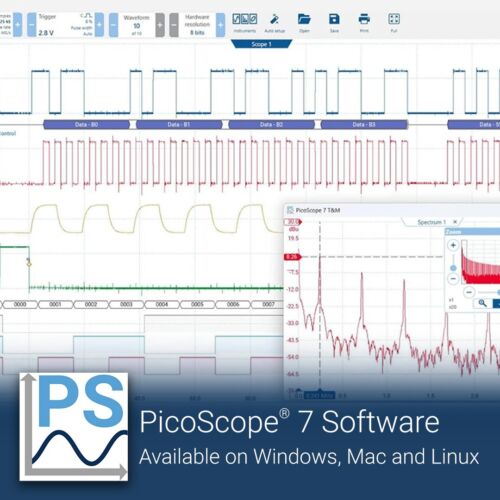 Osciloscopio PC digital USB de dos canales 10 MHz PicoScope 2204A-D2 sin sondas - Imagen 5 de 11
