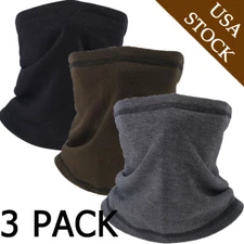 3X Cold Weather Fleece Warmer Windproof Ski Thermal Bandana Face Mask Neck Scarf
