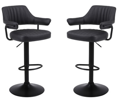 Breakfast Bar Kitchen Bar Chairs With Arms X PLUSH BLACK BAR