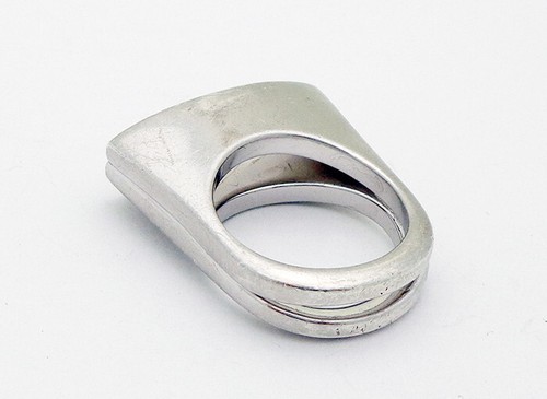 PIANEGONDA Italy Sterling Silver Modernist Ring Size 7.75 - Picture 4 of 7