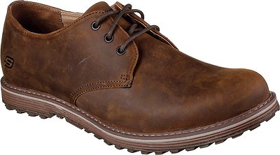 Skechers Shoes Mens 11 Solent Manger Brown Leather Lace Up Derby Casual Shoes Amazon.com | Skechers Men main image 4