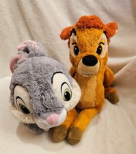 Lot Of 2 Authentic Disney Store Exclusive Bambi Plush  Original Thumper 14"