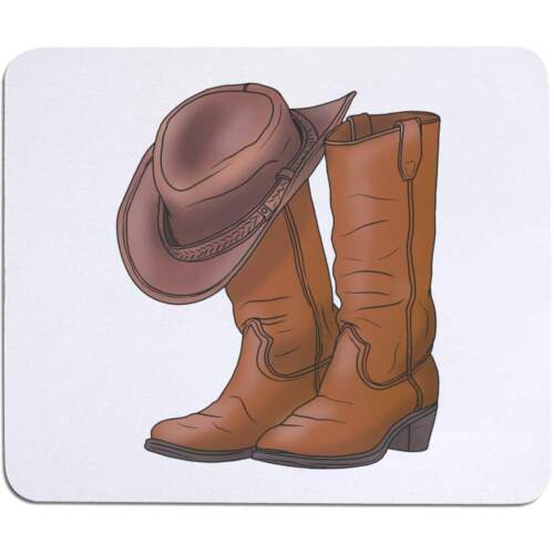Tapis de souris / tapis de bureau « bottes et chapeau de cowboy » (MO00023835) - Photo 1/2