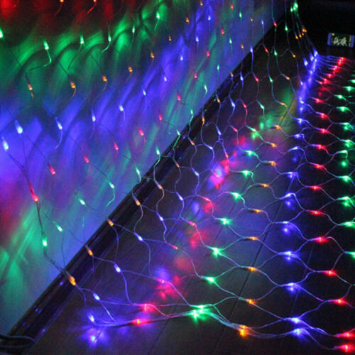 LEDs Net Mesh Lights Fairy String Curtain Lamp Christmas Wedding Party Decor US - Picture 13 of 32