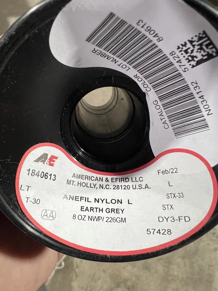 Earth Grey Embroidery Thread 8Oz Made in USA by A&E T30 Bonded 10-spools - Image 2 of 2