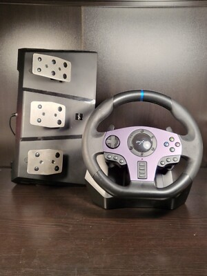 PXN V9 Gaming Racing Steering Wheel Pedals - No Shifter.