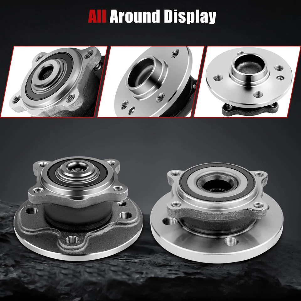 Conjunto de cojinete de cubo de rueda delantera trasera derecha izquierda para Mini Cooper 2007-2014 4 piezas Foto 3 de 4