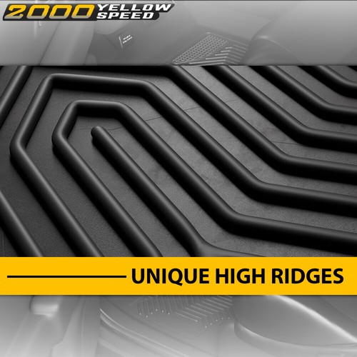 Floor Mats Liners TPE Fit For 2013-2018 Dodge Ram Truck Crew Cab All Weather - Picture 6 of 12