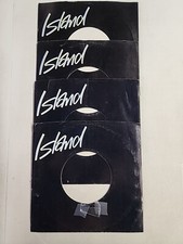 45 RPM 7" RECORD SLEEVES CO. SLEEVE 4 PACK SEE PHOTOS - Island SLV199