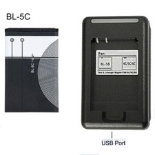 BL-5C Replacement Battery Original BL 5C USB Charger For Nokia Li-ion 3.7V BL5C
