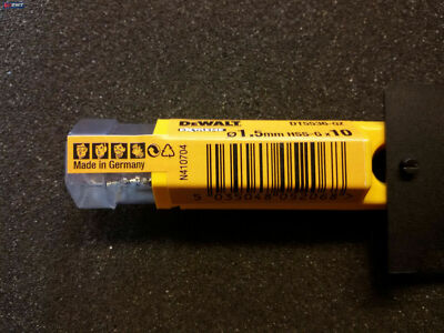 DeWALT EXTREME 2 Metallbohrer HSS-G 1.5mm x 40mm x 18mm 10Stück DT5536 Großpack
