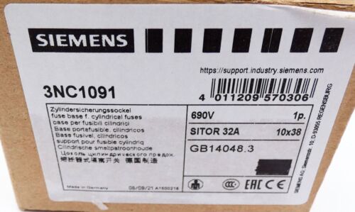 11x Siemens SITOR 3NC1091 3NC1 091 Sicherungslastschalter-Schalter -unused- - Bild 3 von 7