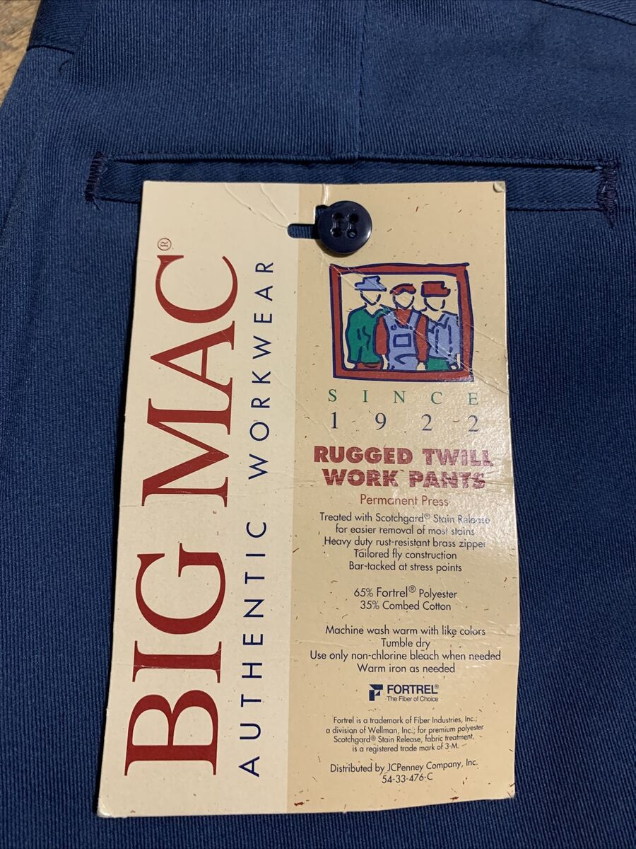 NEW Vintage JC Penney Big Mac Rugged Twill Work Pants Nave NEW Vintage JC Penney Big Mac Rugged Twill Work Pants Nave