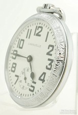 Caravelle by Bulova grade 16OG N3 pocket watch, 36mm, 17 jewels, WBM chrome case