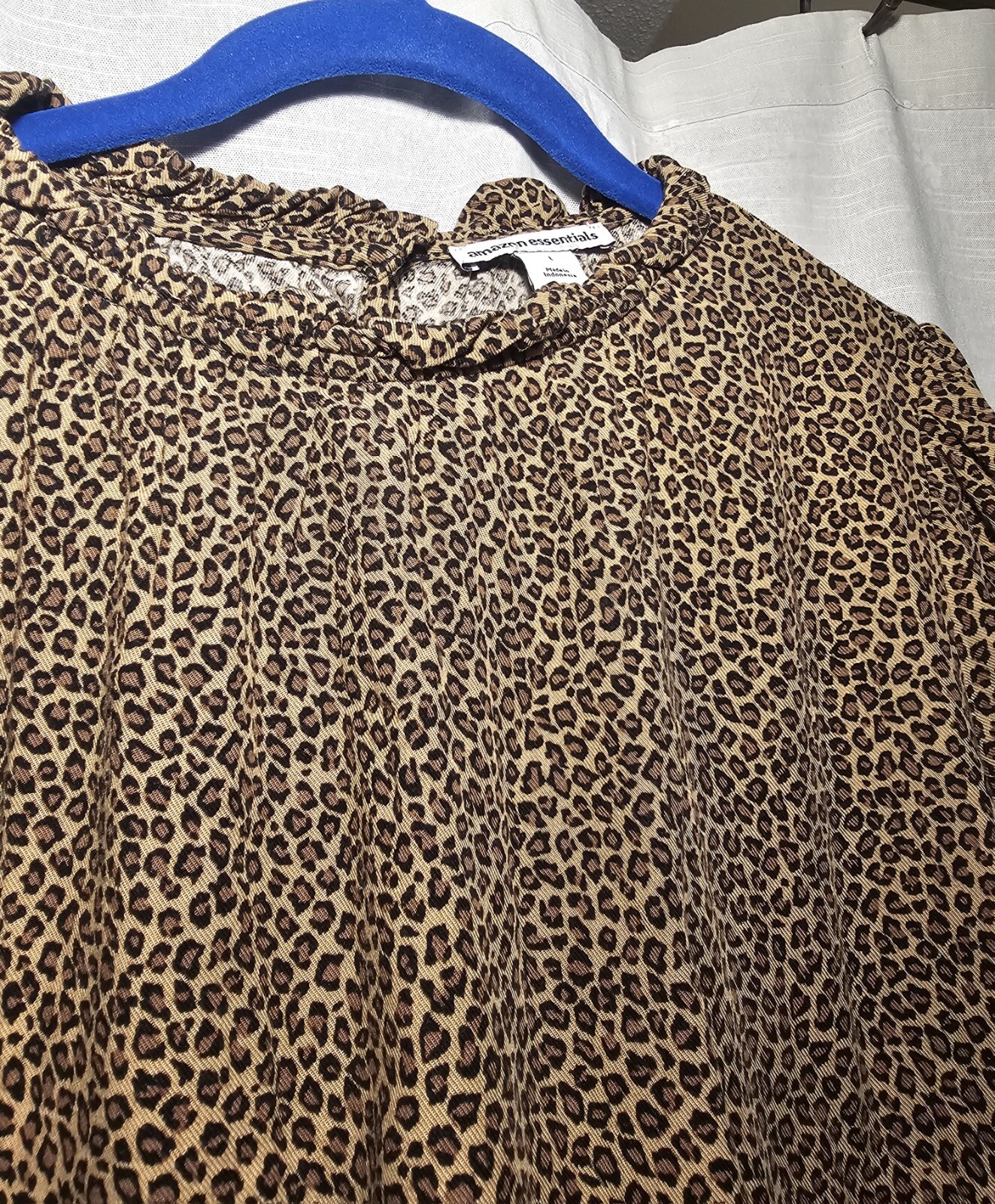 Amazon Essentials Leopard Print Top W/ Button Det… - image 4