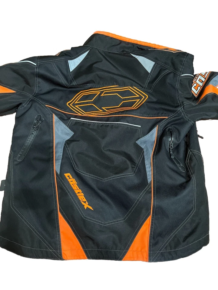 CHAQUETA DE MOTO CASTLEX CODE NEGRA/GRIS/NARANJA TALLA GRANDE PARA HOMBRE Foto 3 de 3