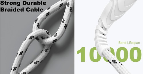 USB A to Type C Cable 60W Fast Charger Braided Long Lead 1M 2M 3M For Samsung - Picture 12 of 30