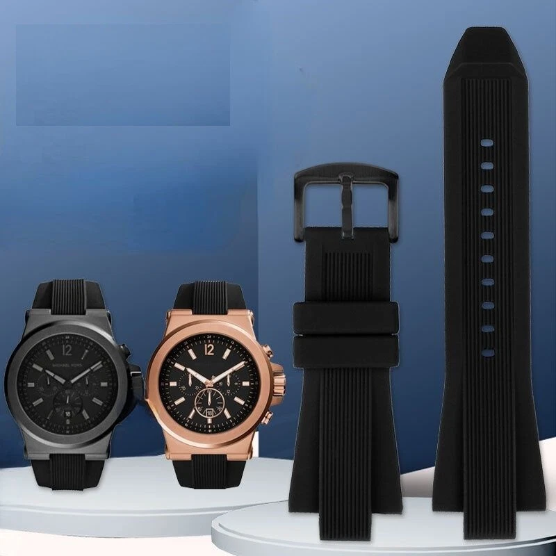 Silicone Watchband Fit For Michael Kors Mk8184 8729 9020 MK8152 MK9020 MK9026