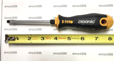 Felo 52785 Ergonic Soft Handle 7/32'' Slotted ScrewDriver Hex Shank 4'' Blade 