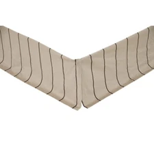 Charlotte Slate Twin BED SKIRT 39X76X16 Cotton Country Ticking Stripes