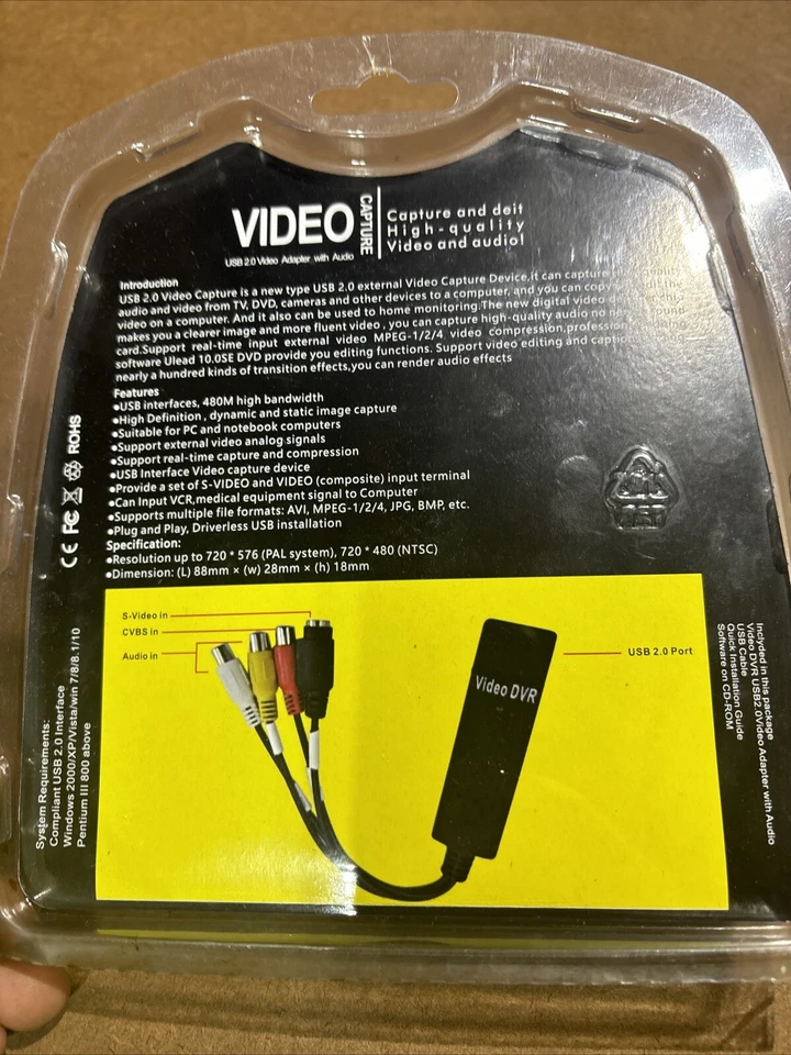 Easycap USB Audio TV Video VHS to DVD PC HDD Converter Adapter Capture Card 080 - Image 2 of 3