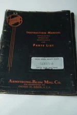 Marvel Series 6 Hack Saw Operation and Parts Manual