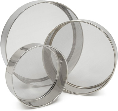 Juvale 3-Piece Fine Mesh Sieve Strainer Set - Fine Kitchen Sifter for Baking - S