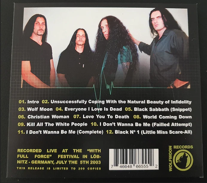 TYPE O NEGATIVE Sucks With Full Force Limited Live In Germany Import CD SEALED - Image 2 of 2
