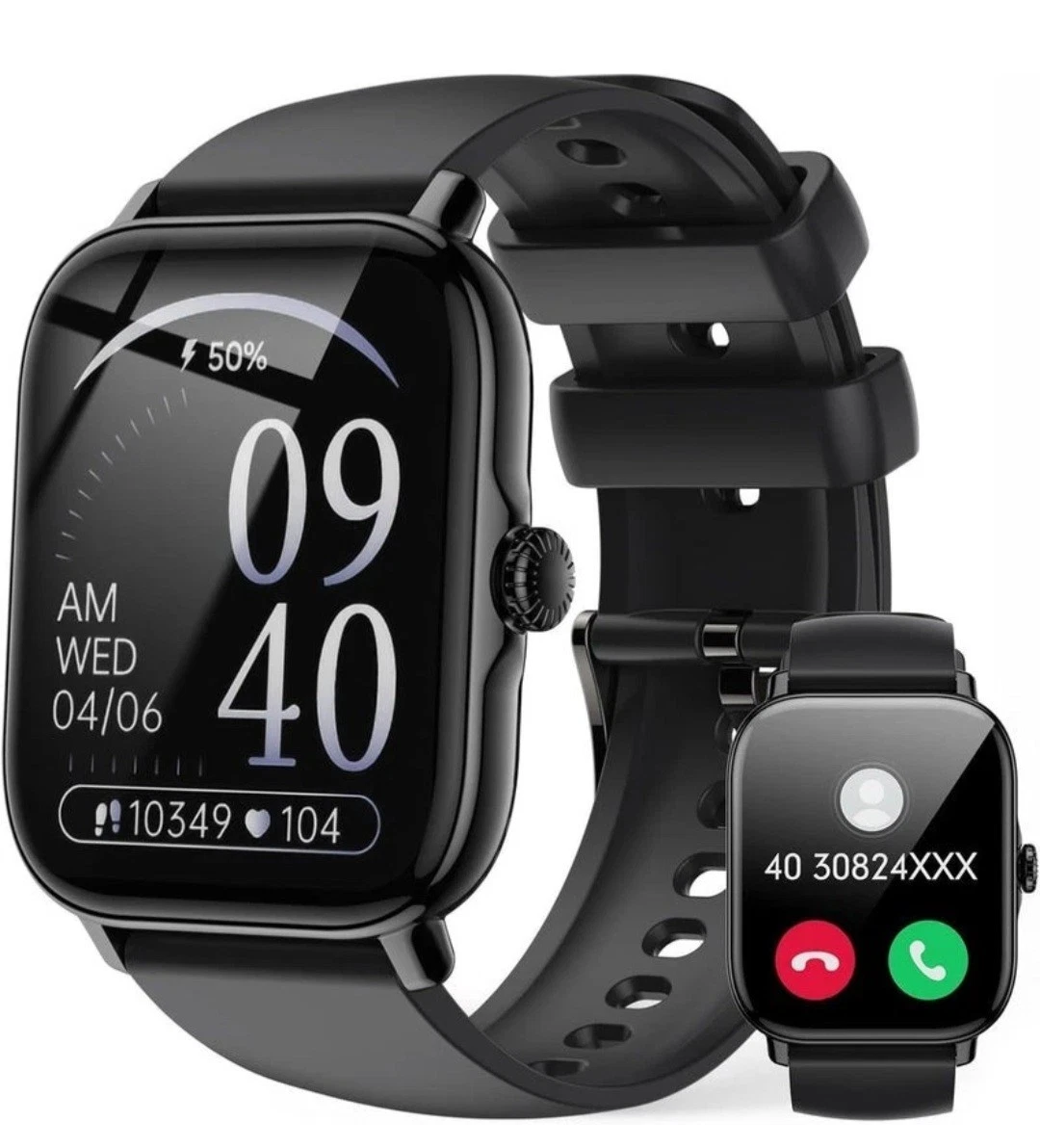 Ip68 Unisex 1.85" Smart Watch for Calls Activity Tracker Heart Rate Sleep Blood
