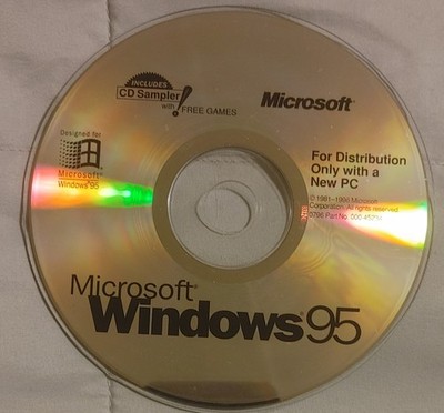 Vintage Microsoft Windows 95 Companion CD - Disk Only