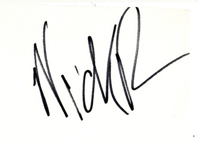 Nick Rhodes Keyboarder DURAN DURAN signed weiße Karte handsigniert B