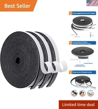 Efficient 1/2in x 1/8in Weatherproof Door Seal - 3 Rolls 50FT Neoprene Tape