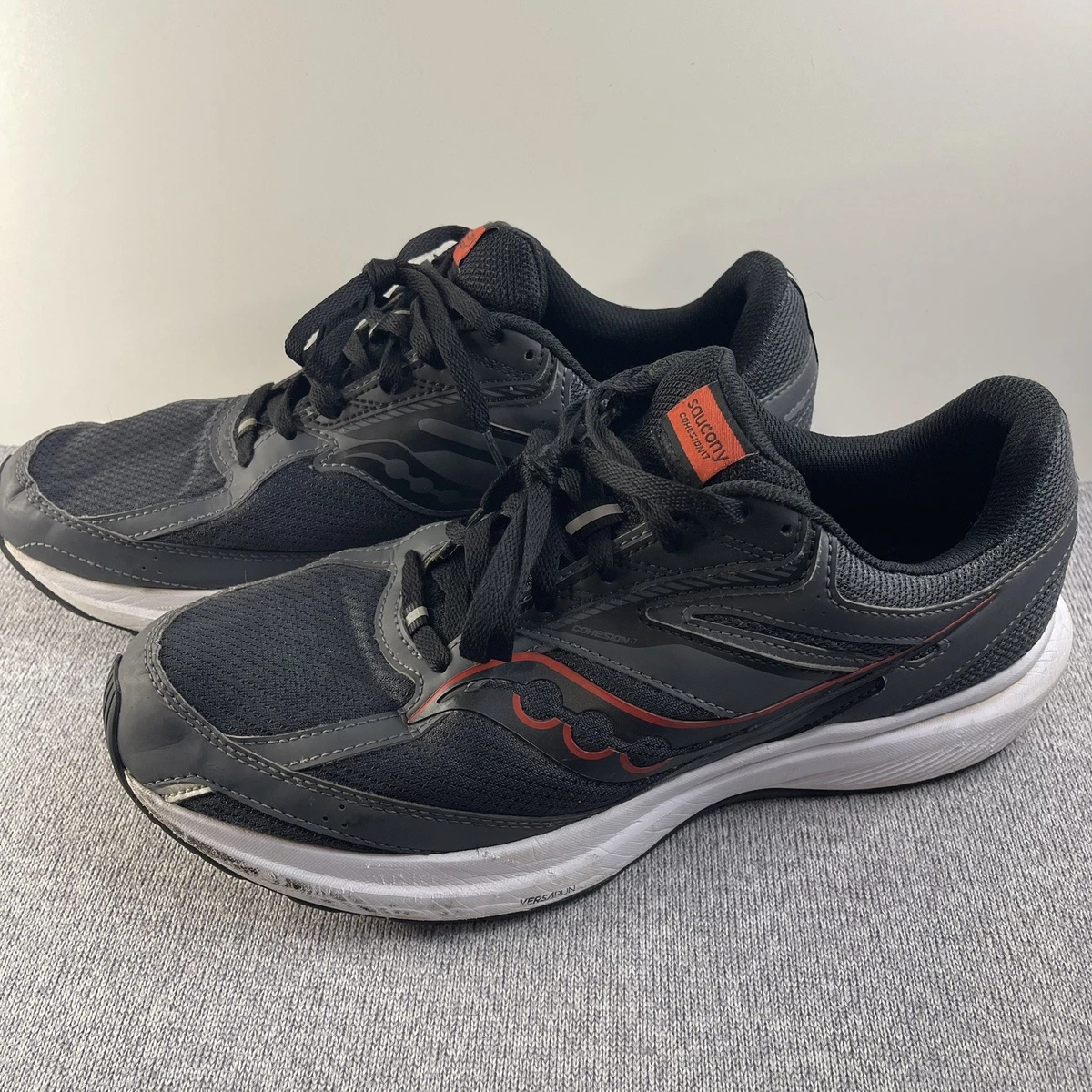 Saucony Cohesion 17 Mens Running Shoes Shadow Black Red Wide 4E S20944-101 Sz 8 Men main image 4