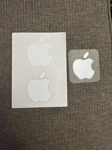 3x Authentic Apple Computer Stickers - Good Condition, Some Imperfections