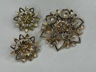 Vintage Sarah Coventry "Peta-Lure" (1962) Brooch & Earrings Set — photo 7