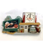VINTAGE 1993 Coca Cola Wall Clock Garage Filling Gas Station Billboard USA Coke