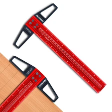 12, 24, 31, 39 in Precision T-Square Ruler Woodworking Scriber Measuring Tool, A