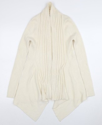 Fenn Wright Manson Damen-Strickjacke elfenbeinfarben Angora offen UK 12