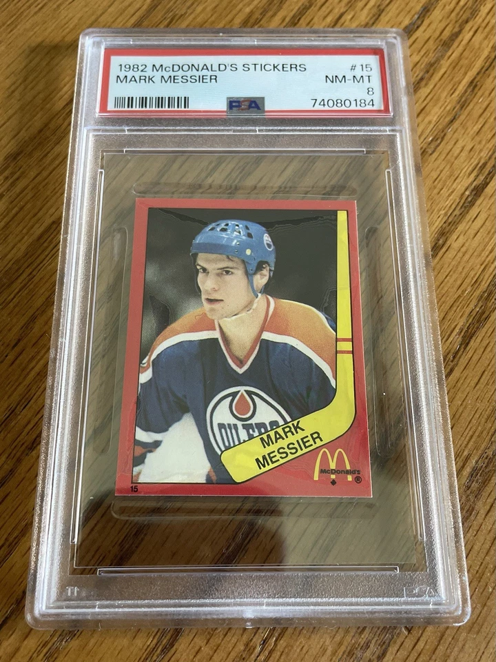 1982-83 McDonald's Stickers #15 “Mark Messier” Edmonton Oilers PSA 8! Legend - Image 3 of 4