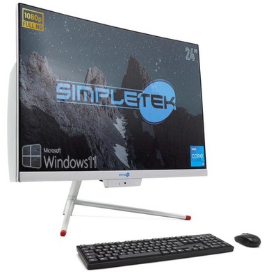Aio All In One I5 24'' Full HD Win11 Ram 16gb Ssd 960gb PC Curved Fixed Computer_
