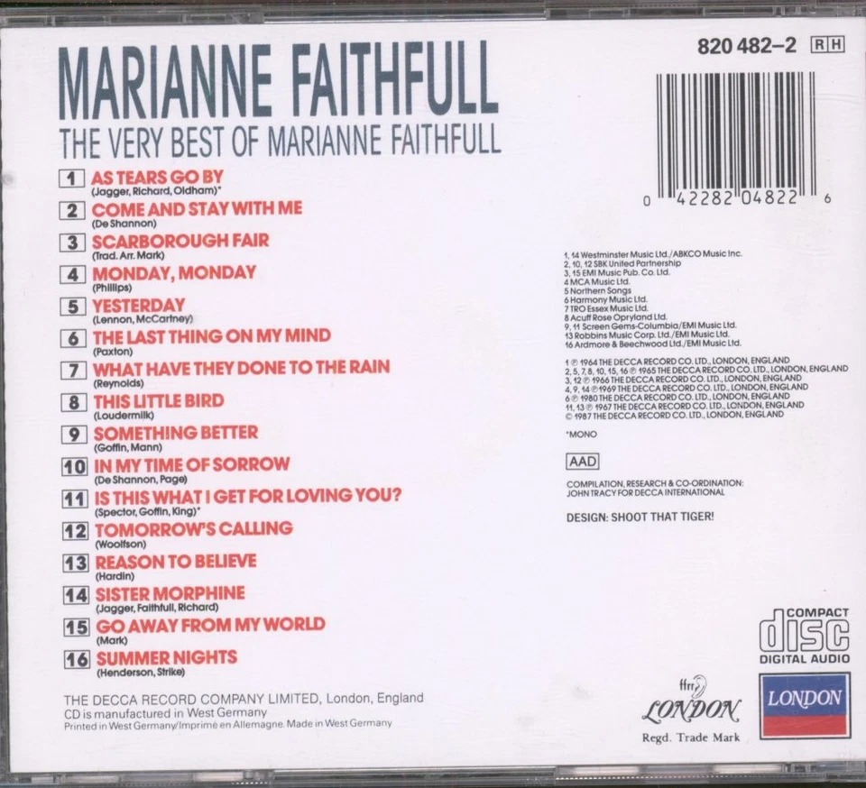 Marianne Faithfull Das Beste Von Marianne Faithfull CD Europa London 8204822 - Bild 2 von 3
