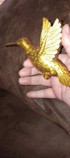 Brass Hummingbird Figurine Wall Hanging Decorative Collectible