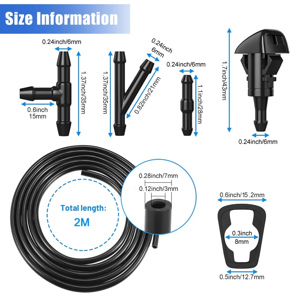5113049AA Windshield Washer Nozzle for Dodge Grand Caravan Chrysler Town Country - Image 2 of 4